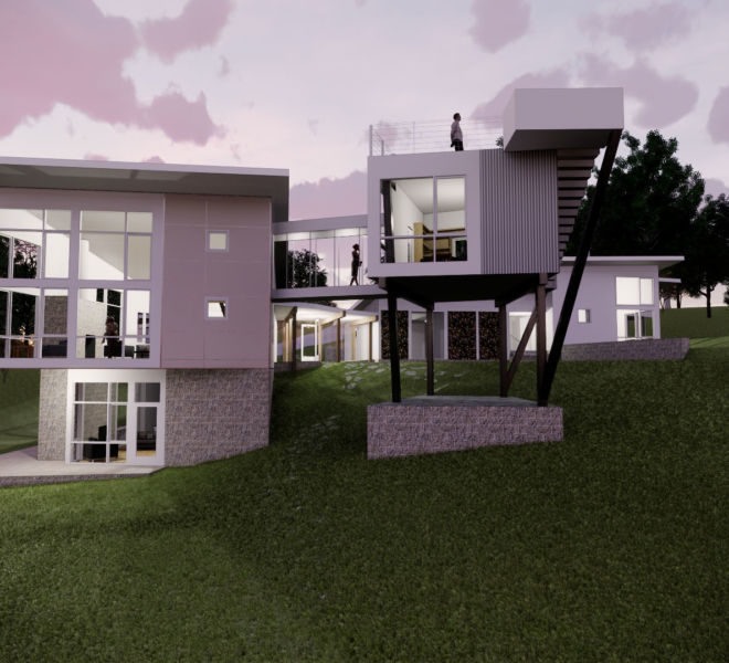 Rear Elevation Dusk 3
